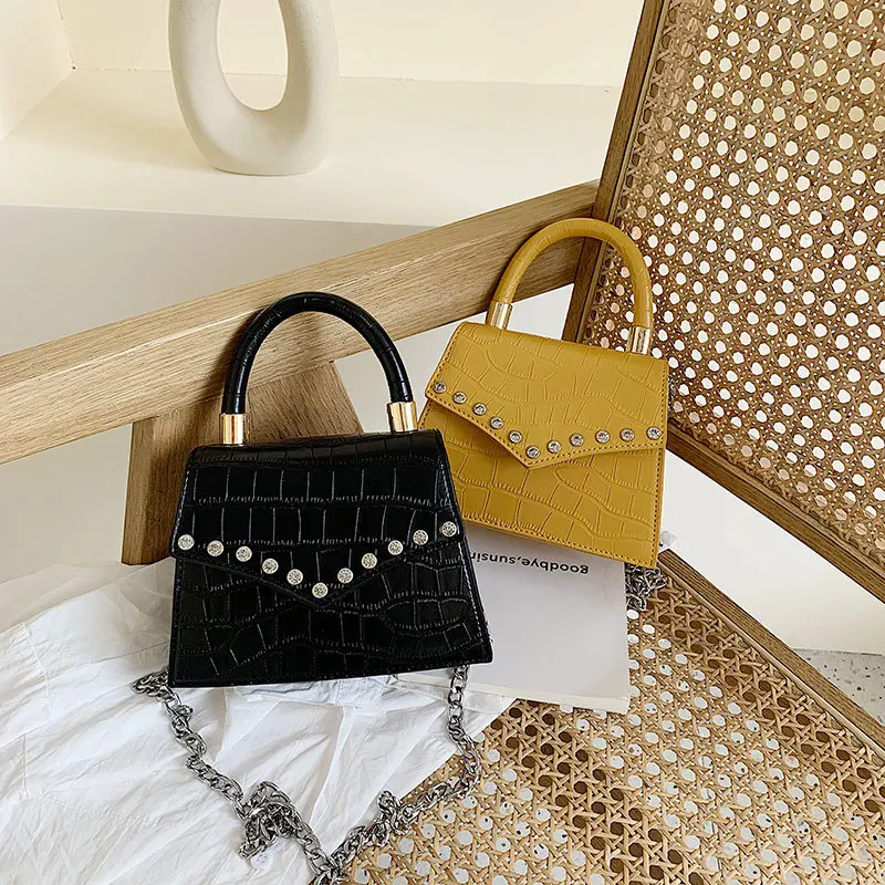 

Quality Stone Pattern Leather Crossbody Bags For Women Designer Handbags Chain Shoulder Messenger Bag Female Purses Hand Bag