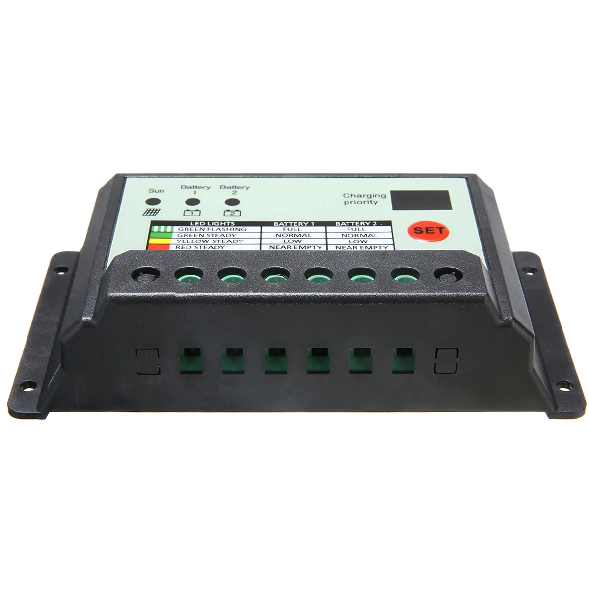 1pcs 20A Dual Battery Solar Charge Controller Regulator Solar Power Controllers 12V or 24V Batteries