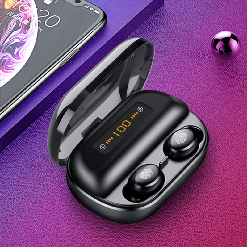 Bluetooth Earphone Led TWS 5.0 Earbuds Smart Waterproof Sport Earphones 8D Stereo HQ Music Wireless Earphones With Power Bank