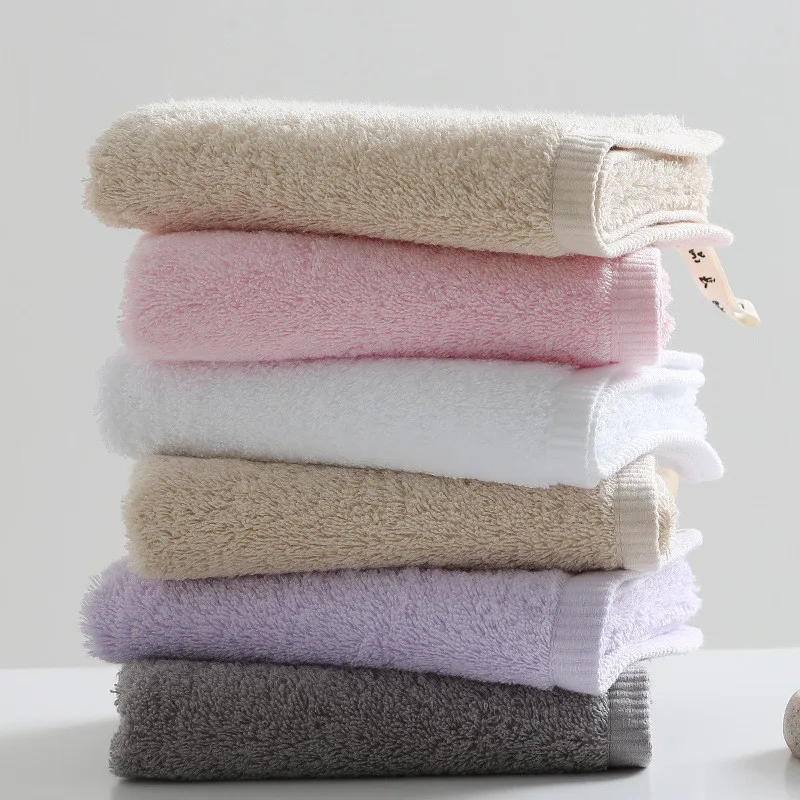 35x74cm Super Soft Cotton Home Bathroom Comfortable Absorbent Solid Color Hand Face Shower Hotel Travel For Adult