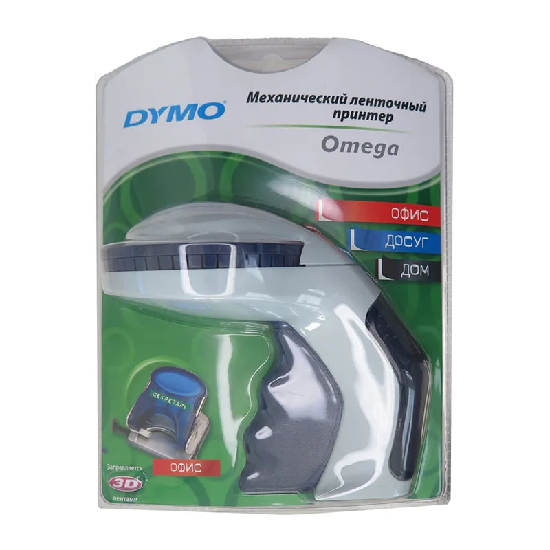 Принтер механический Dymo Omega EM лента ширина 9 мм блистер Кирилица | Компьютеры и