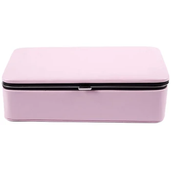 

Portable Korean Jewelry Box Organizer Travels Faux leather Ring Bracelet Earring Necklace Display Storage Box Case