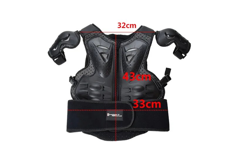 For Height 0.8-1.7M Child Kids Motocross Body Protective gear Vest armor MTB Off road suits Chest Spine Knee Elbow Guard - Цвет: only vest armor