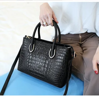 

Women's Fashion Vintage Alligator PU Elegant Handbag OL Crossbody Bag Shoulder Bag Saffiano Bag for Business Office Daily