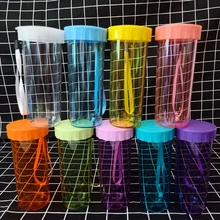 Новая портативная большая емкость пластиковая чашка Студенческая портативная водная напольная чашка спортивная чашка