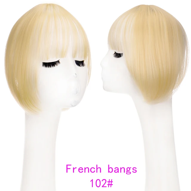 TALANG Neat Front Fringe Clip In  Hair Bangs  Hair Extensions Sweeping Side Blunt Bang Natural Black Brown Hairpieces BF04