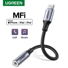 UGREEN MFi Lightning to 3 5mm Jack AUX Cable for iPhone 12 11 Pro X XS XR 8 7 3 Lightning 3 5 Headphones Audio Adapter Splitter