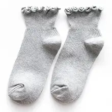 6 пар милых носков с грибком хлопковые носки в стиле ретро женские носки-башмачки однотонные носки для девочек