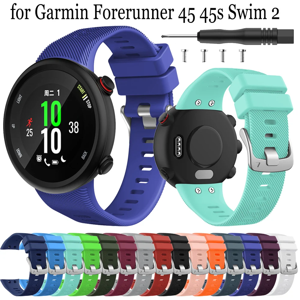 Armband Band Straps für Garmin Forerunner 45 45S Silikon Ersatz Smart uhr Mode strap zubehör Correa mit Werkzeug – Detail 3