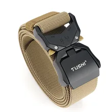 2021 New Outdoor Hunting Camouflage Waist Army Style Combat Quick Release Tactical Belt Fashion Men Canvas Waistband Strap