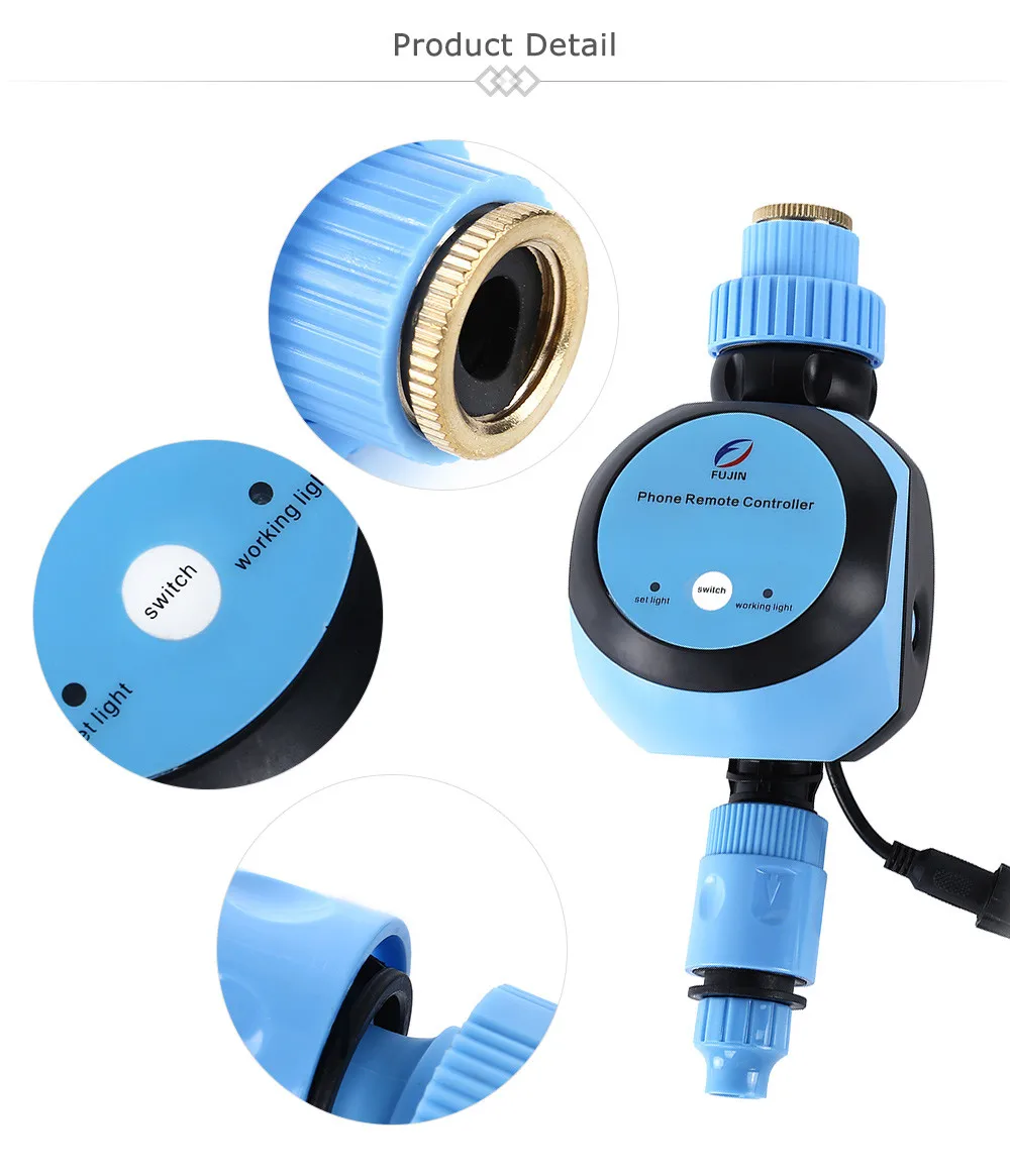 Automatic Intelligent Electronic Water Timer Smart Phone Remote Garden Irrigation Controller Watering System Solenoid Valve10