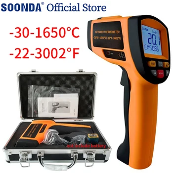 Online -30-1650 Degrees Non-Contact Industrial Laser IR Thermometer Digital Infrared Thermometer 50:1 Infrared Temperature Instrument
