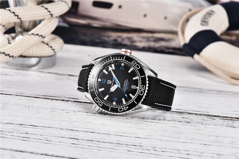 PAGANI DESIGN Men's Automatic Mechanical Watch Ceramic Bezel 100M Waterproof NH35A Movement Luxury Sapphire Glass Watch for Men