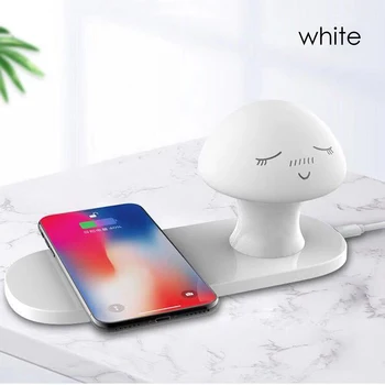

New Mushroom Pat Light Wireless Charger Night Light Creative Smart 7.5 / 10W Wireless Fast Charge
