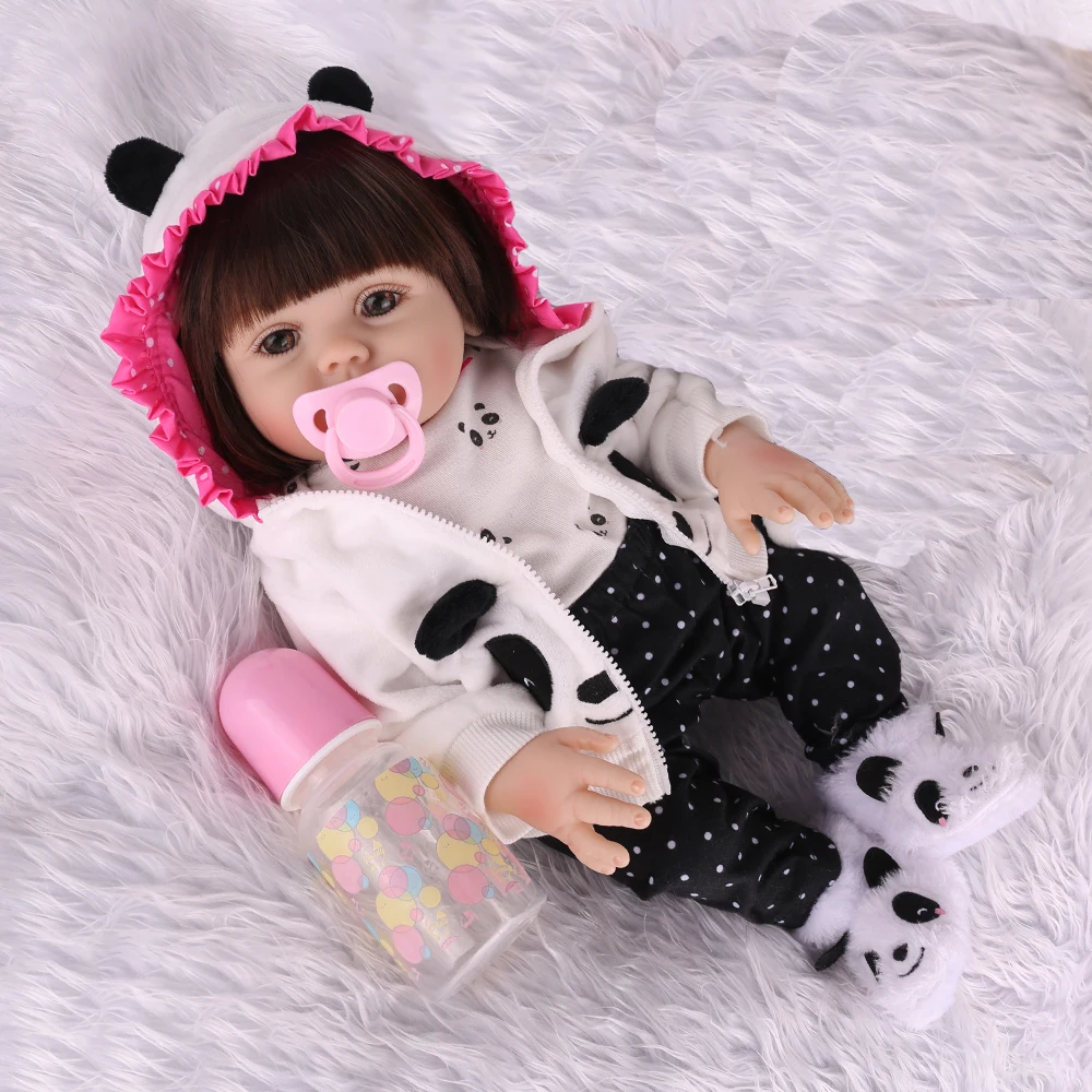 NPKDOLL Reborn Baby, полностью виниловые реалистичные игрушки Bebe для детей, поддельные детские развивающие игрушки для ванны, детские игрушки, игрушки для детей, Boneca, 18 дюймов