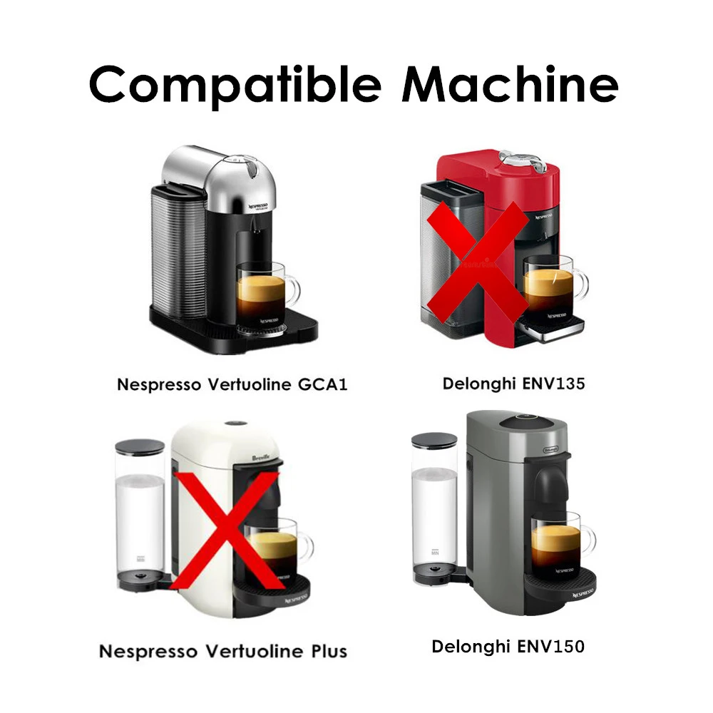 Nespresso Vertuoline молочная кофейная капсула чашка из нержавеющей стали с фольгой одноразовая кофейная капсула