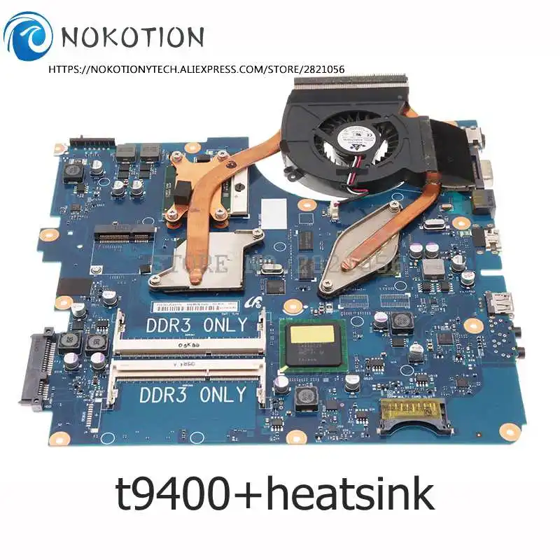 NOKOTION для SAMSUNG R530 ноутбук Mtherboard GT310M T9400 ЦП + радиатор вместо Samsung RV510 R525 R523