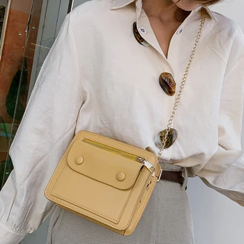 

2020 Mini Women Messenger Bags Pu leather Women Shoulder Bag Solid Clutches Chain Women Crossbody Bags Tote