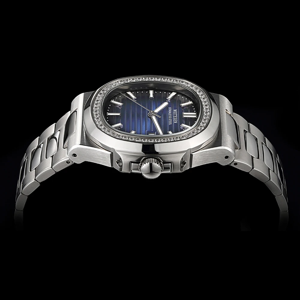 Часы Patek мужские водонепроницаемые из нержавеющей стали брендовые Роскошные