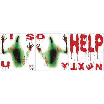 

Horror Zombie Vampire Sticker Haunted House Poster Decoration Halloween Party R9JC