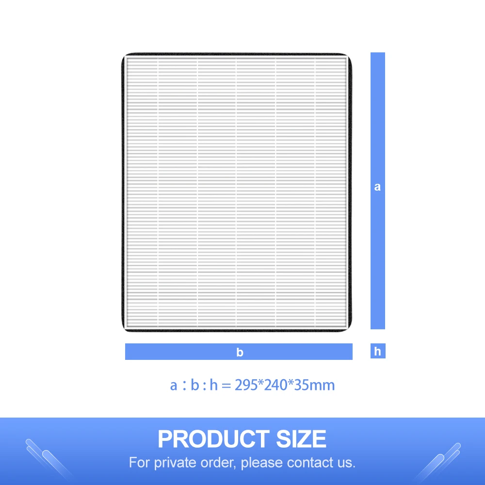 FY1114 hepa фильтр для HU5930 HU5931 увлажнитель воздуха и очиститель воздуха фильтр для фильтра PM2.5, пыли 295*240*35 мм