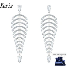 Swa, новинка, серьги с маяком, полярные звери, пирсинг, дикая природа, интерпретация, рыбные кости, женские серьги с кристаллами