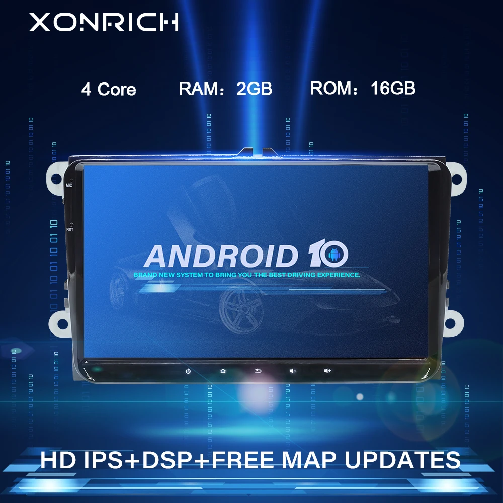 Автомагнитола 2 Din с GPS-навигацией, Android 10, для VW Passat B6, golf 5, 6, Skoda Octavia 2, volsagen, polo, Amarok, jettatiguan Автомагнитола 2 Din с GPS-навигацией, Android 10, для VW Passat B6, golf 5, 6, Skoda Octavia 2, volsagen, polo, Amarok, jettatiguan