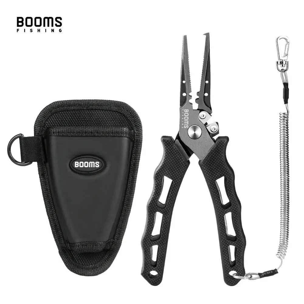 Alicate de Pesca com Cordão e Bainha Booms Pesca Inoxidável F07 Aço