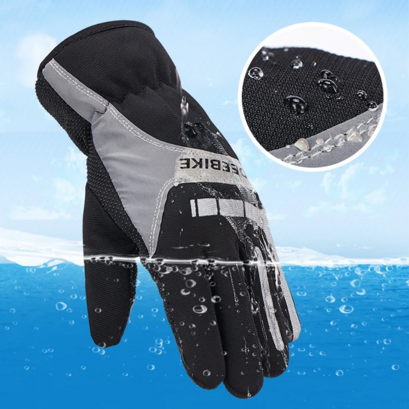 Мужские и женские зимние перчатки теплые ветрозащитные лыжные перчатки с сенсорным экраном флисовые перчатки для сноуборда противоскользящие Мотоциклетные Перчатки