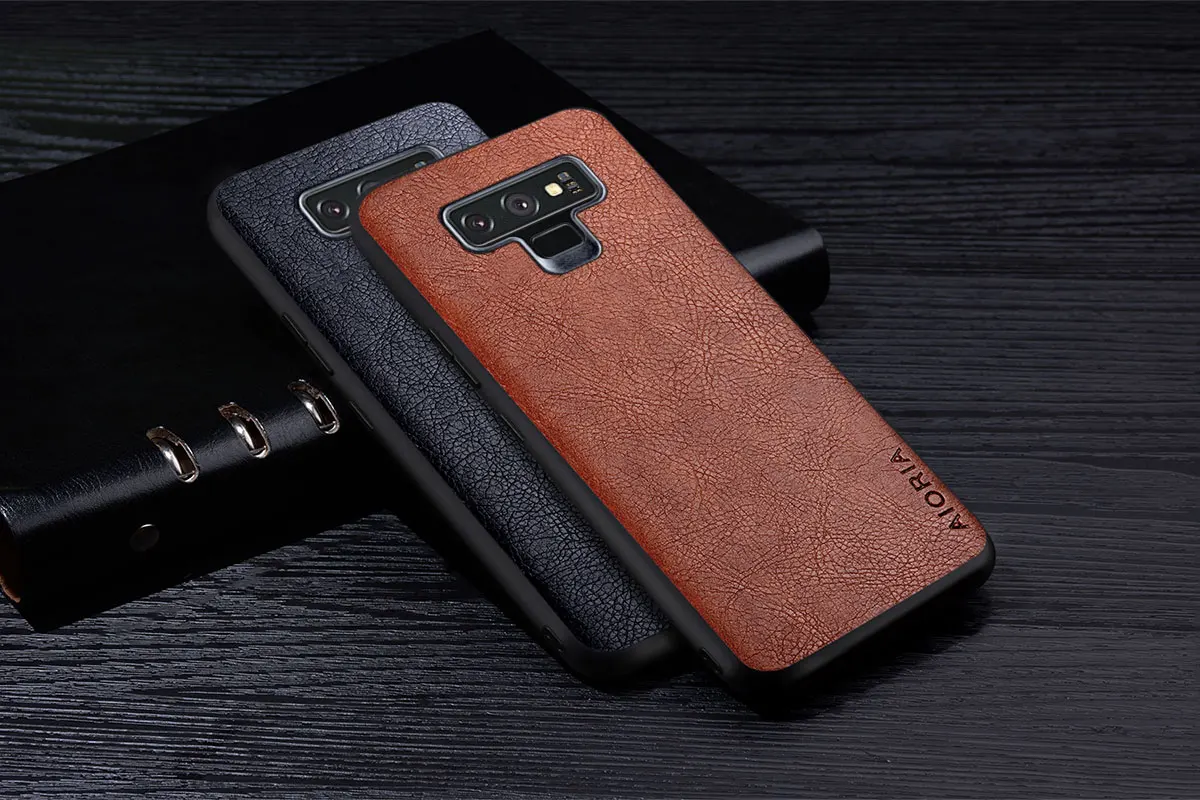 cute samsung phone case Case For Samsung Galaxy Note 9 Premium Retro Litchi Leather Pattern Back Cover  for samsung note 9 business style phone case cute phone cases for samsung 