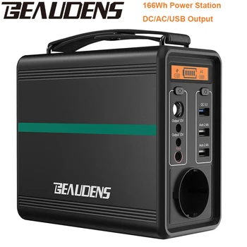 

Beaudens B-1502 166Wh Portable Solar power Station Rechargeable Generator With AC DC USB Quick Charge for Emergency Camping Cars