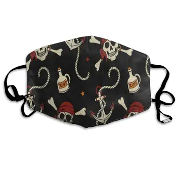 

Pirate Star Skull Anchor Unique Dust Mouth Mask Reusable Anti-Dust Face Mask Adjustable Earloop Skin Protection