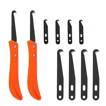 

12Pcs Tile Joint Tool Sealant Removal Grout Scraping Off Edges Caulking Tool Set for Tiles space(2 Type Blade)