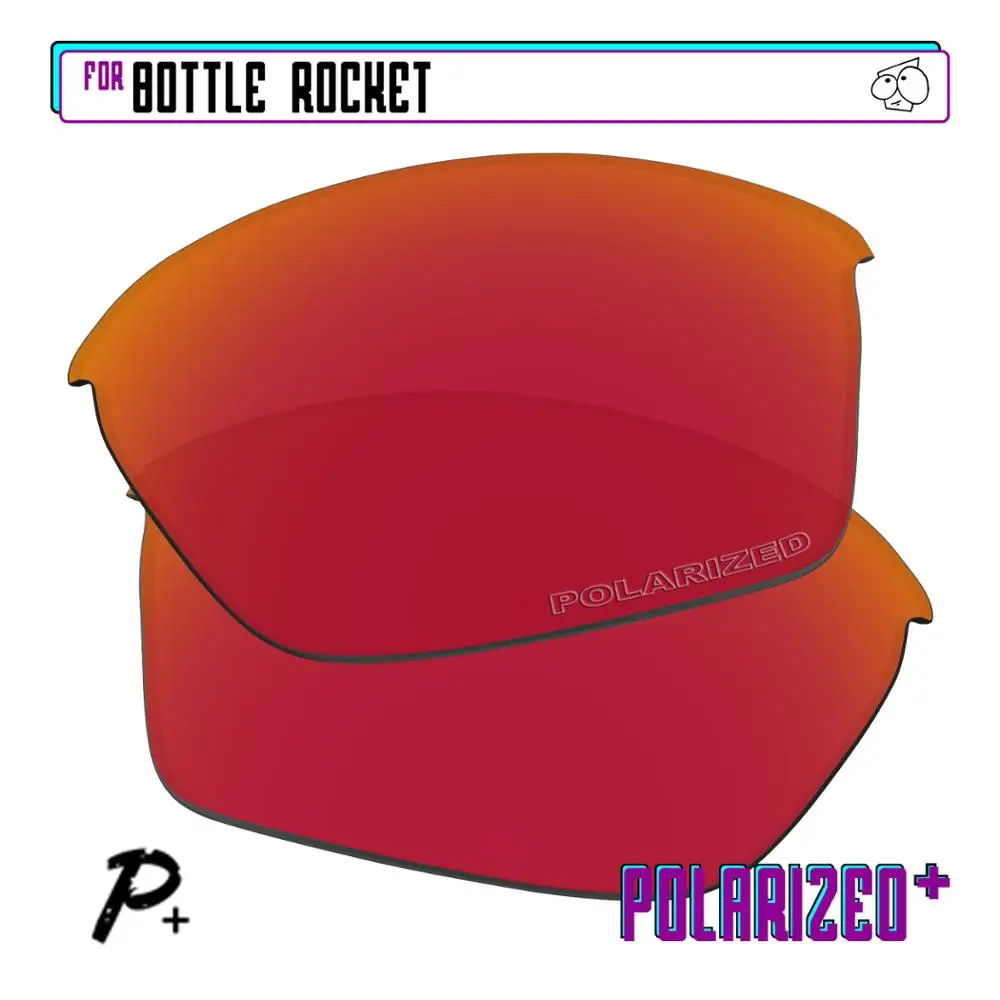 

EZReplace Polarized Replacement Lenses for - Oakley Bottle Rocket Sunglasses - Red P Plus