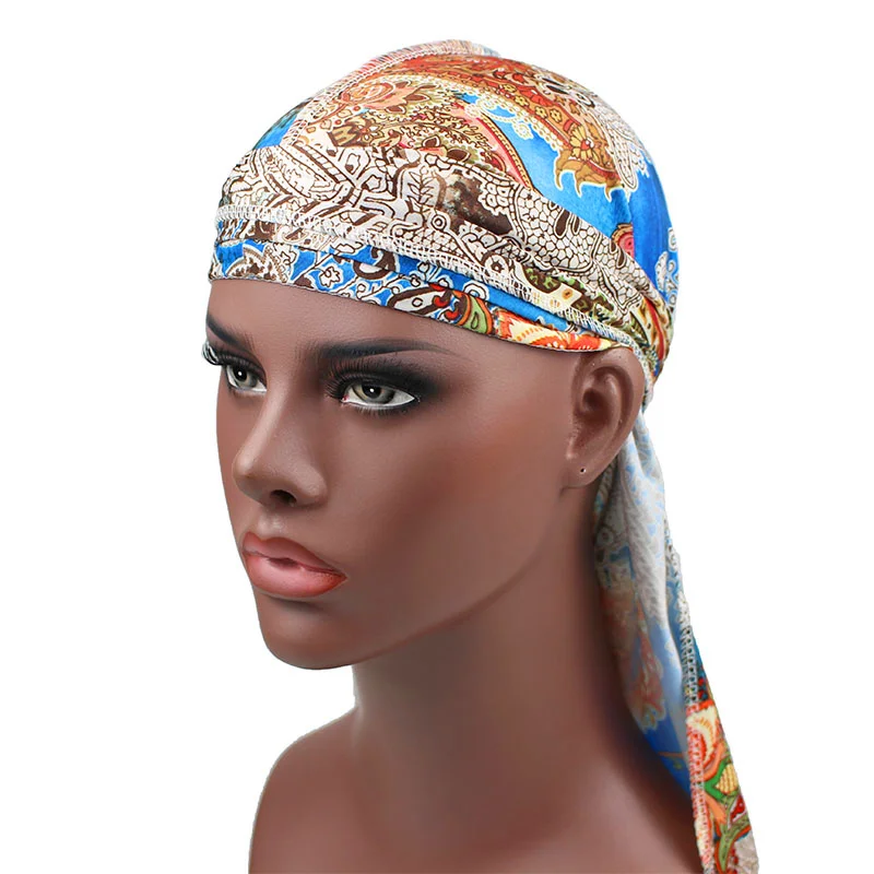 Купить Эластичная мягкая шляпа durag с принтом из спандекса  Аксессуары для одежды | Мужская Skullies u0026 шапочки (4000394718790)