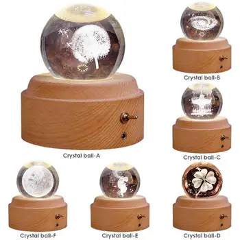 

Crystal Ball Rotate Music Box Birthday Valentine's Day Gift for Girlfriend Lover Romantic Gifts