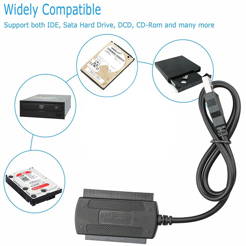 SATA/PATA/IDE to USB 2 0 адаптер конвертер кабель для жесткого диска 5 3 дюймов диск