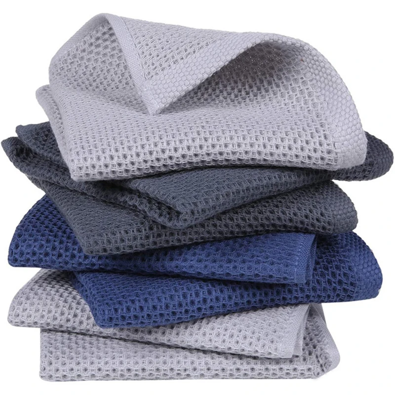 Ultra-Absorbent Waffle Cotton Kitchen & Home Cleaning Towels