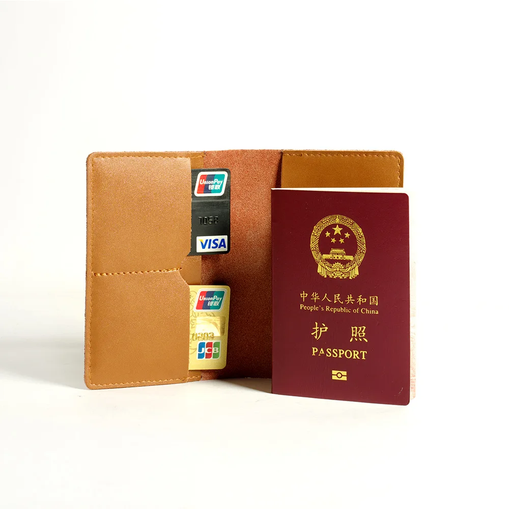 

Passport Case Cardholder Leather Card Holder Credit Card Wallet Cowhide Unisex Vintage Solid No Zipper Pillow Hih Quality