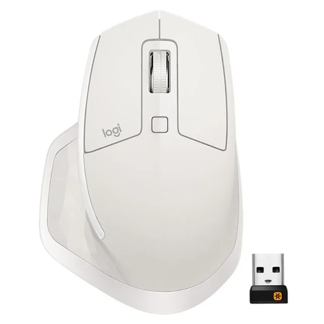 Беспроводная мышь logitech MX Master2S для бизнеса, офиса, дома, 2,4 ГГц, беспроводная и Bluetooth, двойное соединение, 4000 dpi, компьютерная мышь - Цвет: Белый
