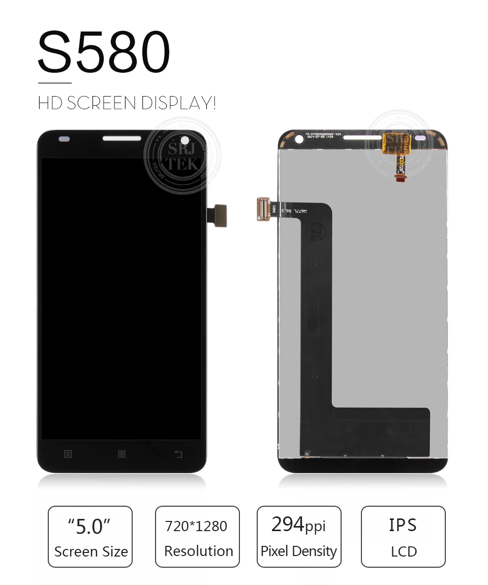ЖК-дисплей 5,0 ''1280x720 для lenovo S580, сенсорный экран, дигитайзер для lenovo S580, запасные части