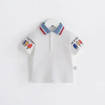 

1-6 years cotton boys and girls short-sleeved shirt summer thin section lapel POLO shirt baby short sleeve top children summer