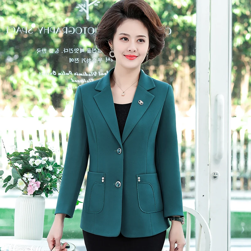 Khaki Suit Jacket Women Loose Blazer Spring Fall Blazers Korean Office Green Blazer Lady Business Blazers Casual Coat Mujer New