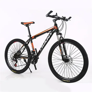 

26Inch Mountain Bike Carbon Steel 21 Speed Double Disc Brake Double Shock Absorption Mountain Bike Outdoor Adult Bicicletas