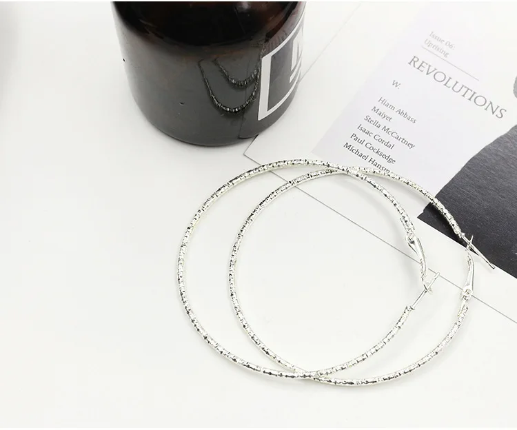 Simple hundred Hitchhikers big ring earrings. | Украшения и аксессуары