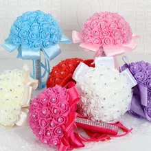 Розовое, платье подружки невесты, свадебные аксессуары, букеты Свадебный букет для невесты высота 9,84 дюймов Длина 8,62 дюймов Вес 0,35 кг