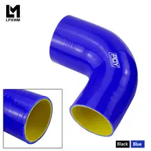 

2.5"-3" 63mm-76mm 90 Degree Elbow Reducer Silicone Hose Pipe Turbo Intake Blue or Black with inner yellow SH9025030