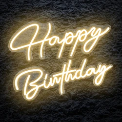 Enseignes lumineuses au néon LED personnalisées pour anniversaire, décoration murale pour salle, fête d'anniversaire, mariage, bar, pub, jeu 