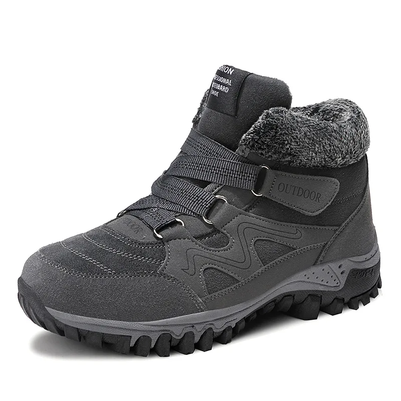 

2019 New Style Winter Cotton-padded Shoes Korean-style Fashion-Style Chunky-Heel Hight-top Large Size Shoes Anti-slip Thickened