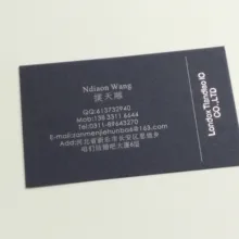 Темно-синяя визитная карточка печать на заказ/серебряная фольга штамповка на заказ